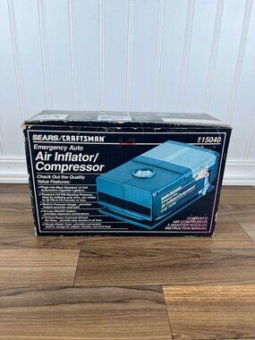 Vintage Sears Craftsman Air Inflator Compressor 915040 Auto 12V 210 PSI